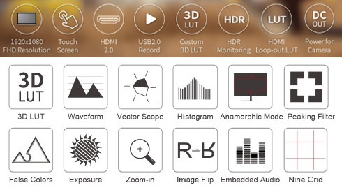 FEELWORLD CUT6 撮影補助機能